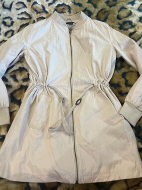 Forever 21 Light Pink Drawstring Waist Bomber Jacket
